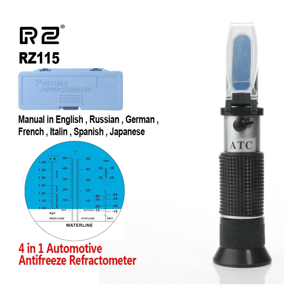 Automotive Refractometer Antifreeze Tester AdBlue Battery Fluid Meter with ATC