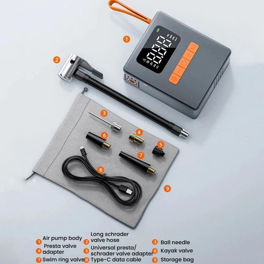 Portable Digital Tire Inflator & Car Air Pump with Pressure Detection