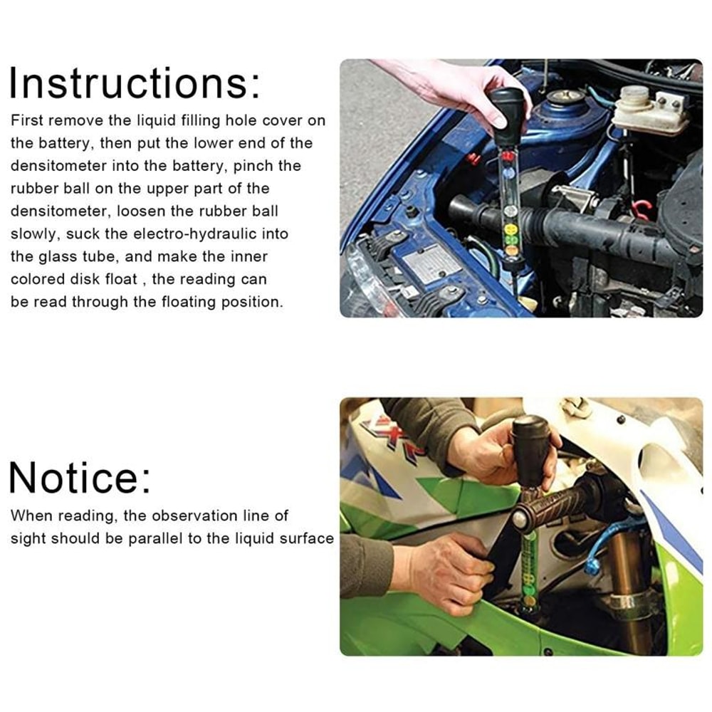 Automotive Coolant Antifreeze Tester Cable Radiator Coolant Antifreeze Tester Hydrometer Tool