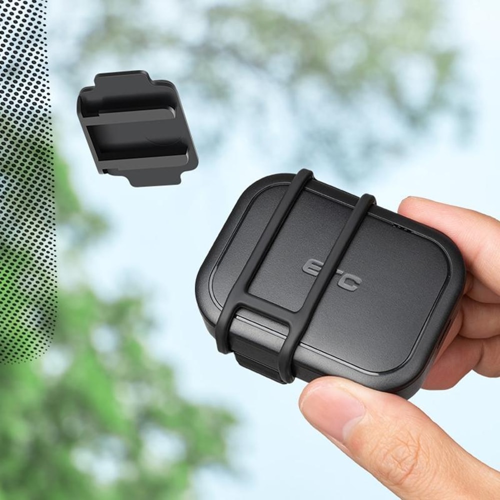 Removable Car ETC Holder Anti Drop Dashboard Card Mount Secure Slide Bracket
