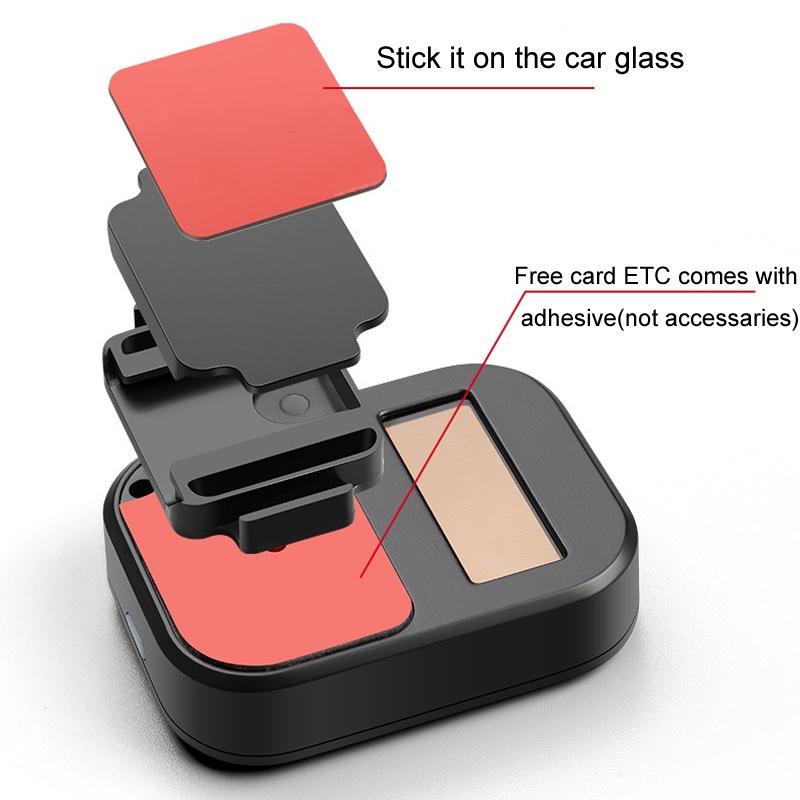 Removable Car ETC Holder Anti Drop Dashboard Card Mount Secure Slide Bracket