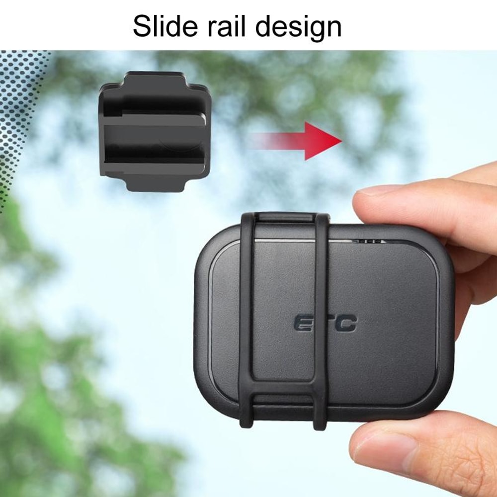 Removable Car ETC Holder Anti Drop Dashboard Card Mount Secure Slide Bracket