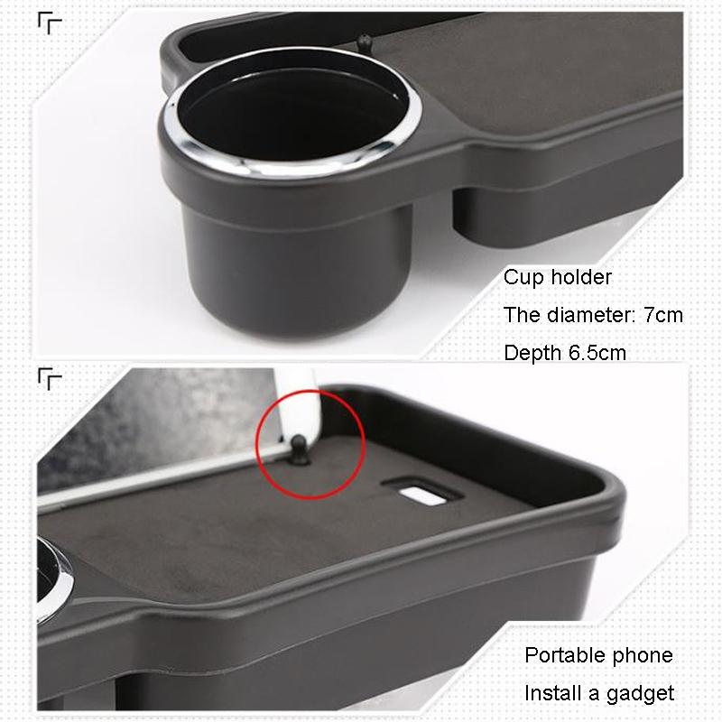 Car Seat Cup Holder with Backseat Organizer Tray Foldable Drink Holder for Rear Seat