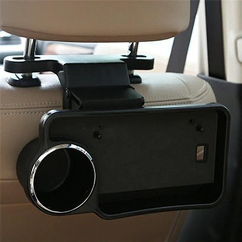 Car Seat Cup Holder with Backseat Organizer Tray Foldable Drink Holder for Rear Seat