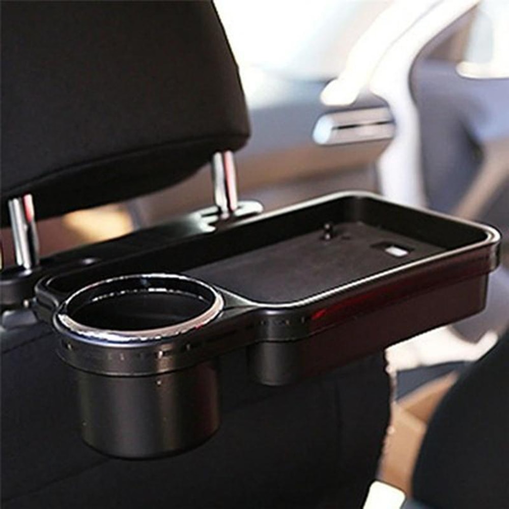 Car Seat Cup Holder with Backseat Organizer Tray Foldable Drink Holder for Rear Seat