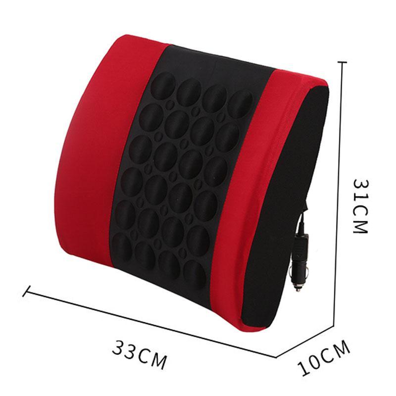 ErgoDrive Electric Massage Lumbar Pillow Car Seat Back Support Cushion