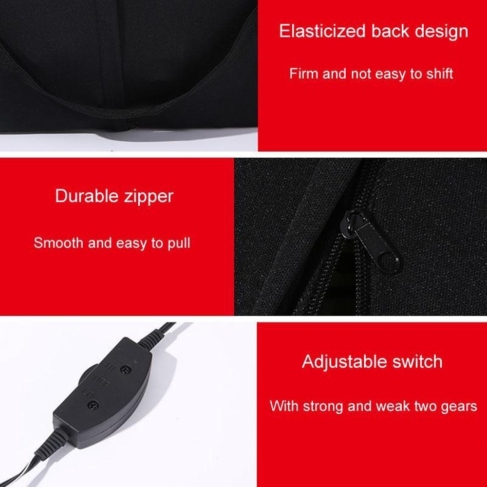 ErgoDrive Electric Massage Lumbar Pillow Car Seat Back Support Cushion