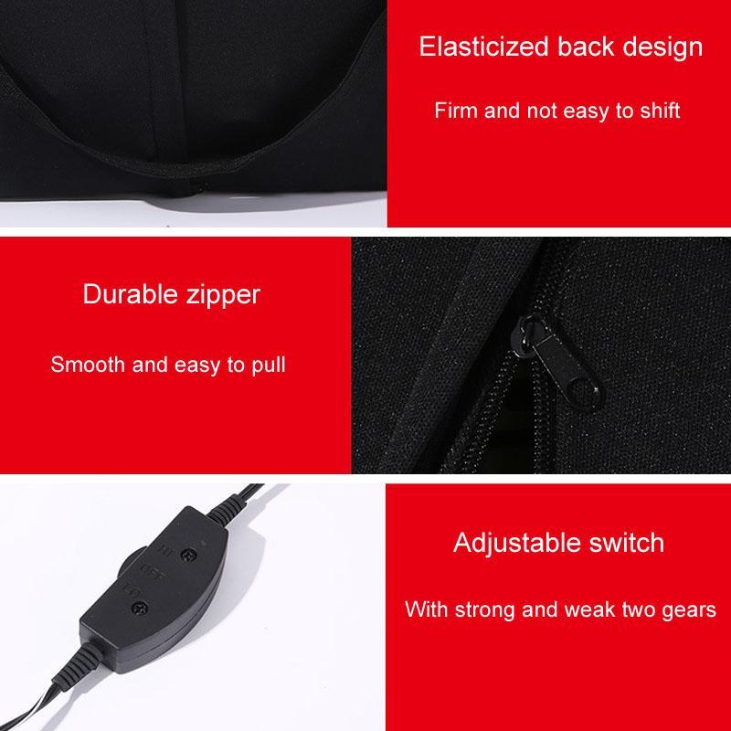 ErgoDrive Electric Massage Lumbar Pillow Car Seat Back Support Cushion