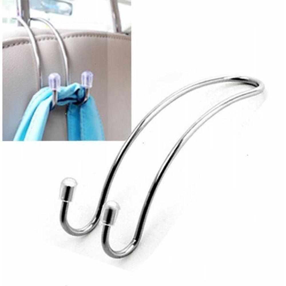 Heavy Duty Car Headrest Hook Organizer Metal Seat Hanger for Bags Groceries and Essentials