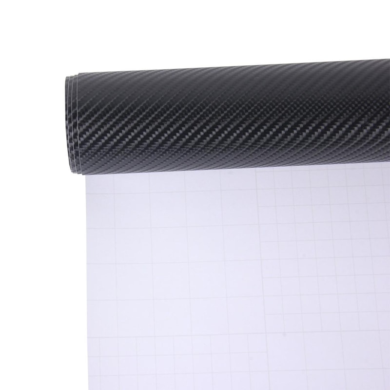 Deep Blue Carbon Fiber Vinyl Wrap Gloss Finish Car Wrap Film Bubble Free Air Release