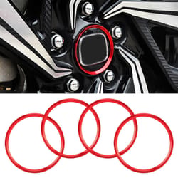 car metal wheel hub decoration ring for series red alloy trim accessory