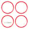 Car Metal Wheel Hub Decoration Ring for Series Red Alloy Trim Accessory