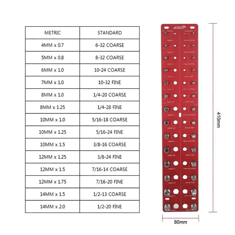 Screw & Nut Thread Checker Gauge Thread Pitch Measuring Tool Metric Bolt Identification