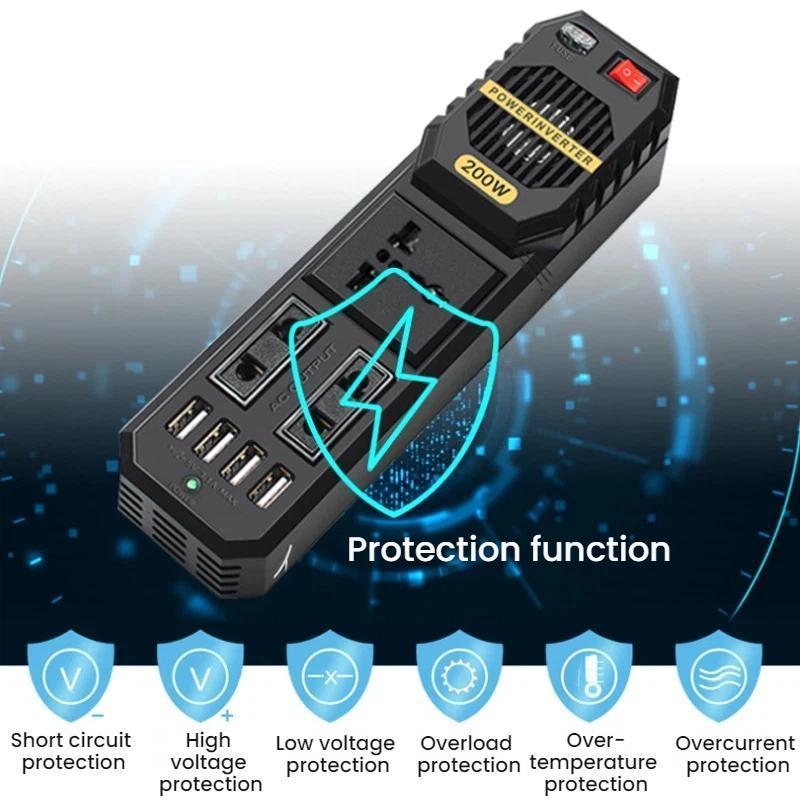 Mini Car Power Inverter to Portable Car Charger Inverter USB Multi Port