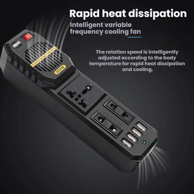 Mini Car Power Inverter to Portable Car Charger Inverter USB Multi Port