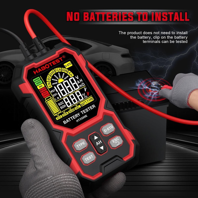 Car Battery Tester Battery Life & CCA Analyzer