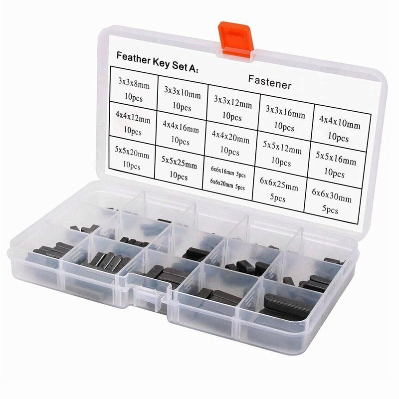 Parallel Pin Keys Shaft Pulley Key Set Boxed Drive Shaft Assortment