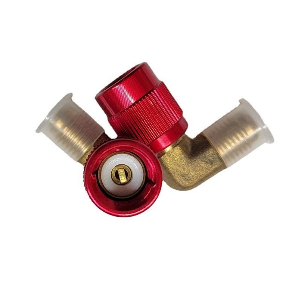 Brass Refrigerant Conversion Adapter Elbow Service Connector
