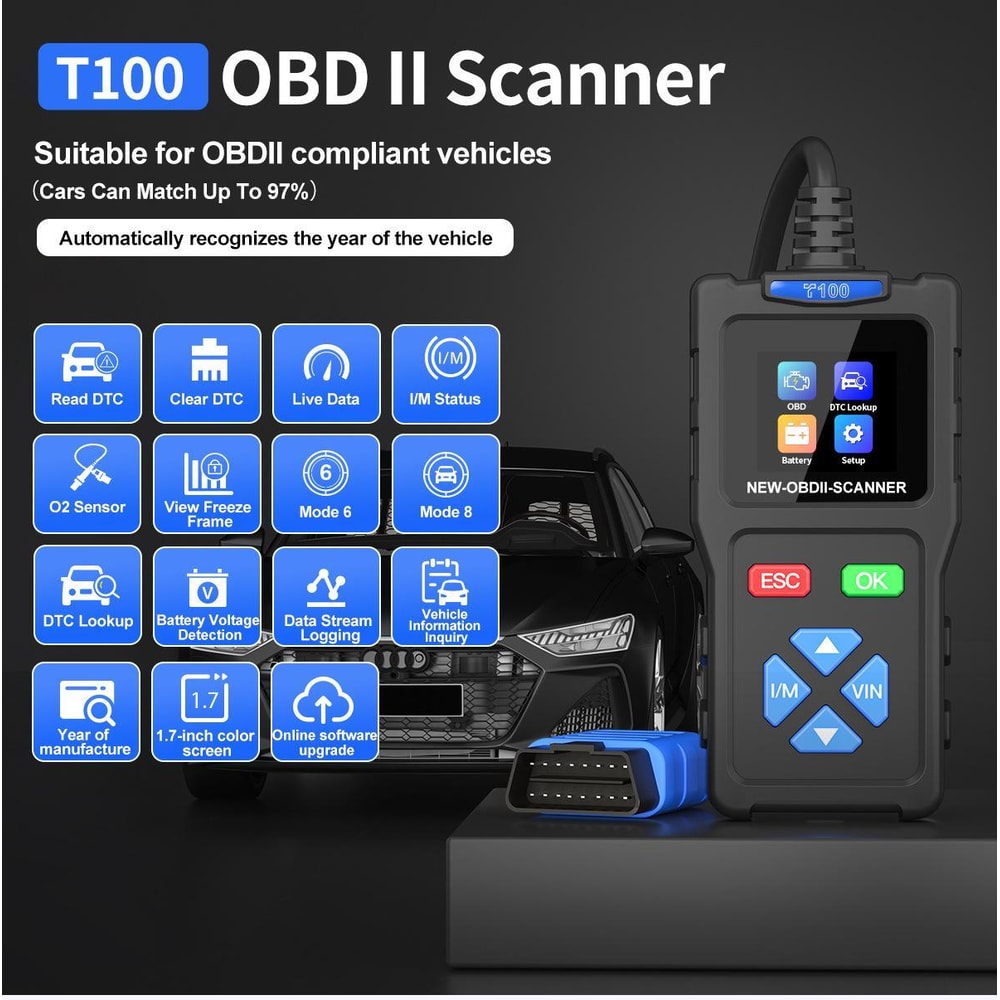 Car Scanner Engine Diagnostic Tool Check Engine Light Code Reader for Quick Vehicle Fault Detection