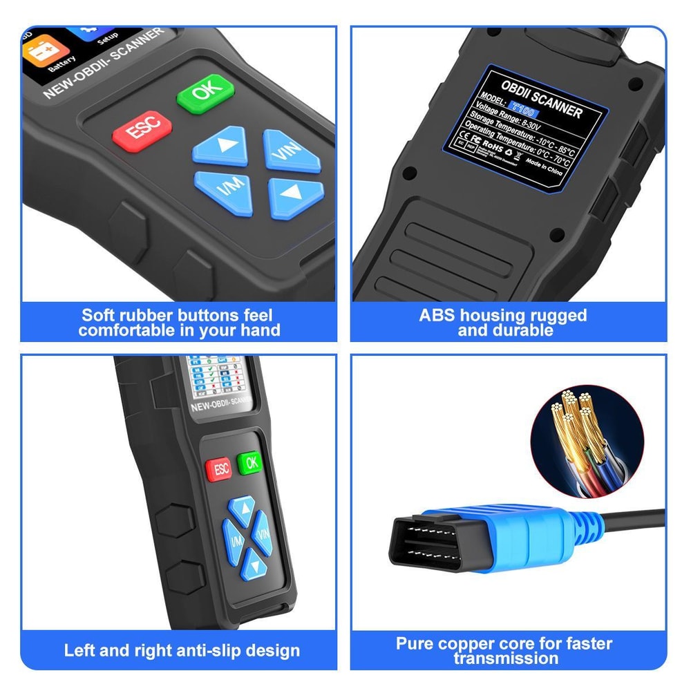 Car Scanner Engine Diagnostic Tool Check Engine Light Code Reader for Quick Vehicle Fault Detection