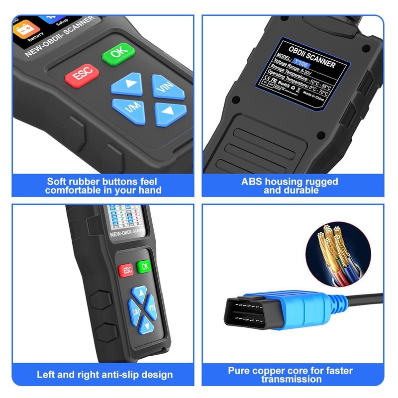 Car Scanner Engine Diagnostic Tool Check Engine Light Code Reader for Quick Vehicle Fault Detection