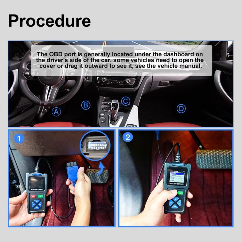 Car Scanner Engine Diagnostic Tool Check Engine Light Code Reader for Quick Vehicle Fault Detection