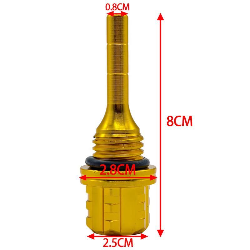 Aluminum Motorcycle Oil Dipstick Hexagonal Engine Decoration Upgrade Accessory