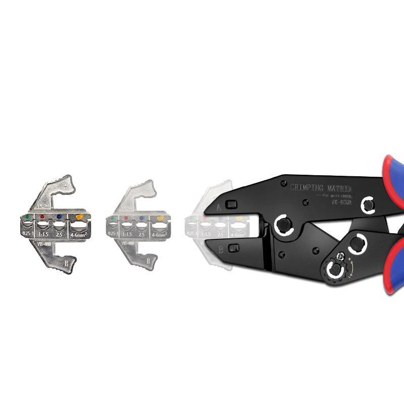 Quick Change Crimping Pliers Set Ratchet Wire Stripping Tool Toolbox Kit for Electrical Work