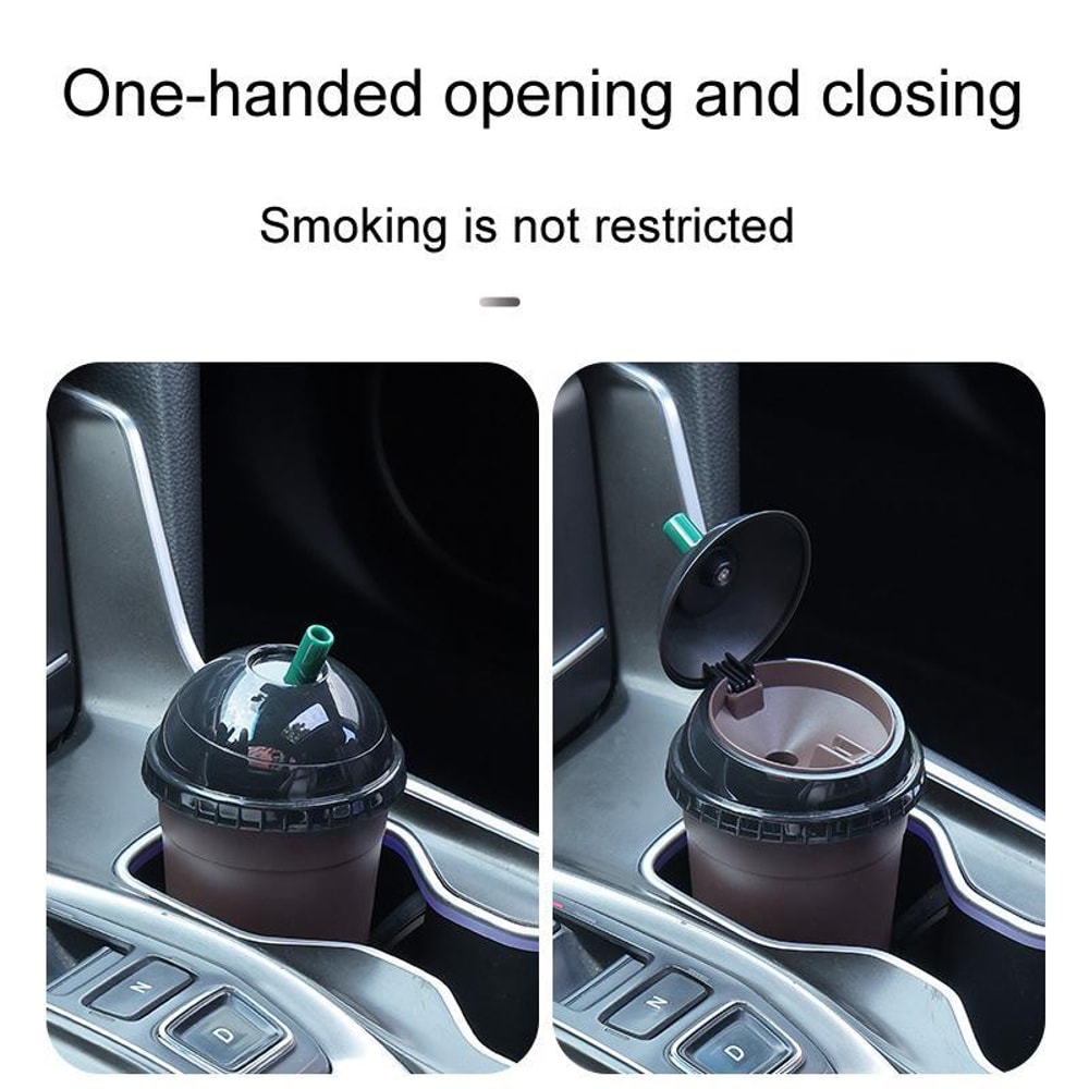 Car & Home Coffee Mug Shape Portable Car Ashtray Smoke Odor Locking Cigarette Ashtray