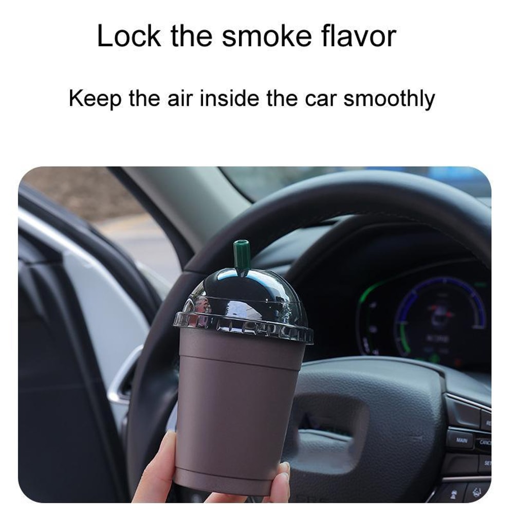 Car & Home Coffee Mug Shape Portable Car Ashtray Smoke Odor Locking Cigarette Ashtray