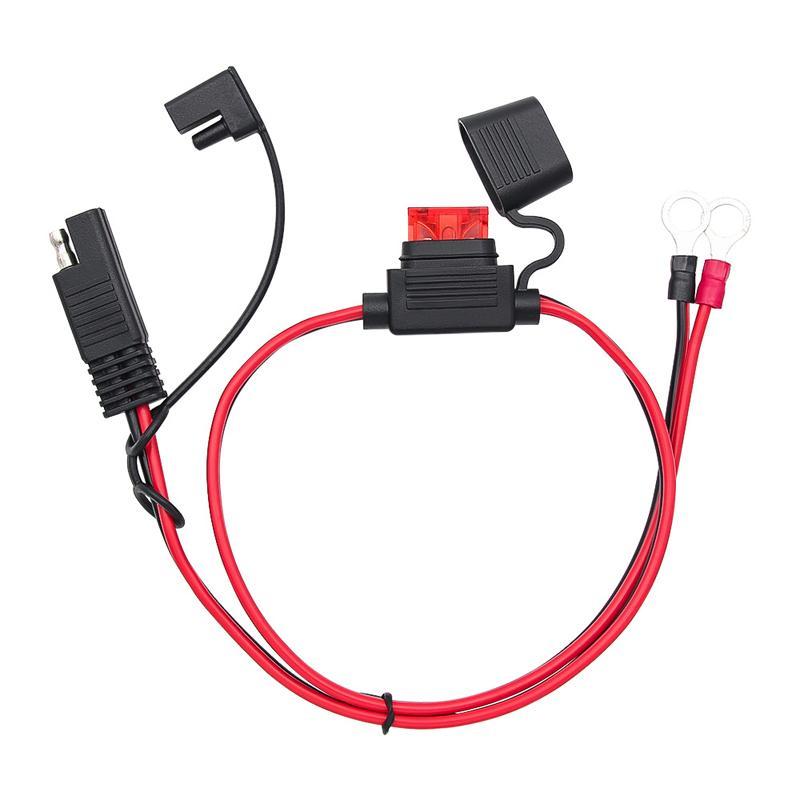 Terminal to SAE Fused Battery Charger Extension Cable for Motorcycle Car
