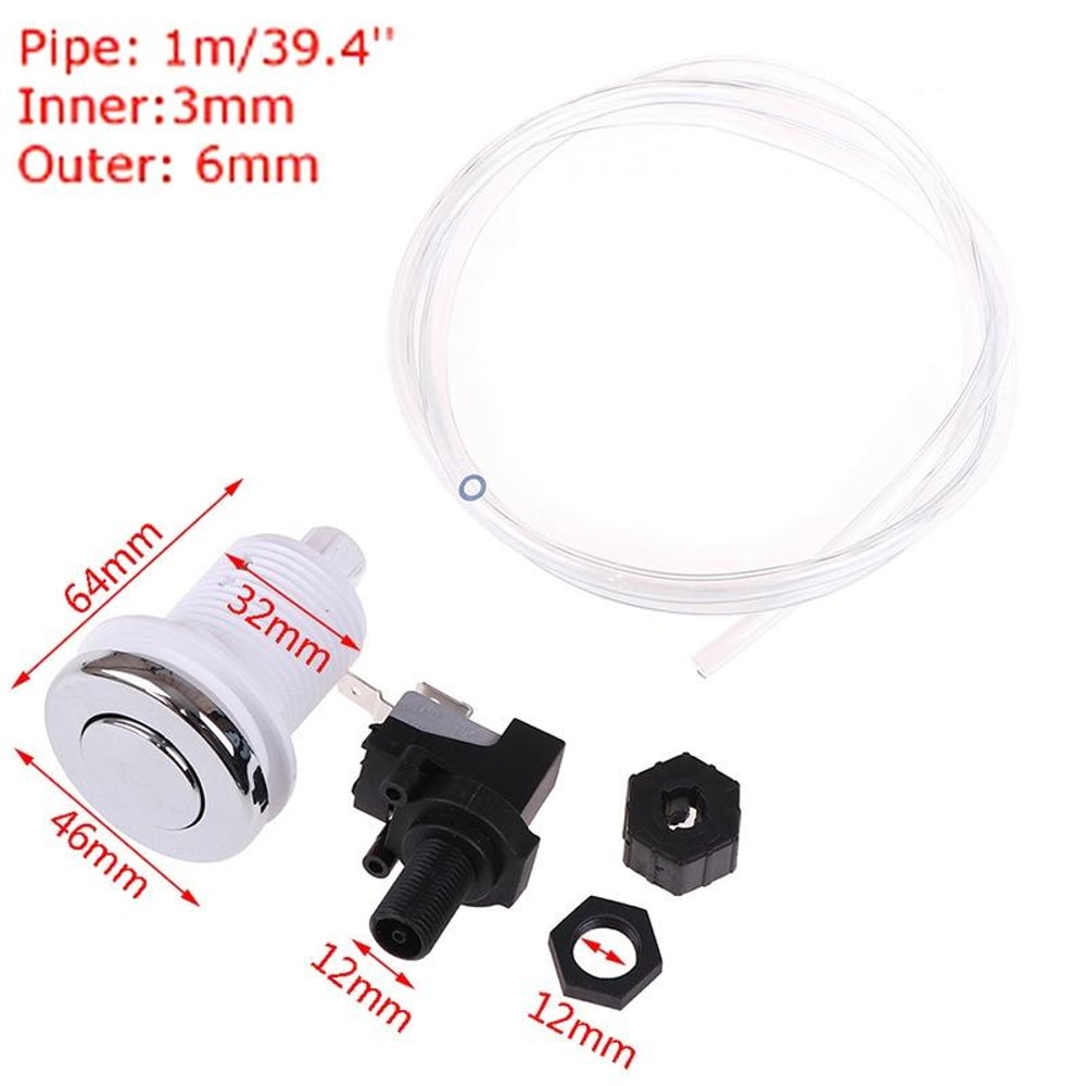 Pneumatic Air Pressure Switch for Bathtub Spa Pump Control Safe Waterproof Micro Switch