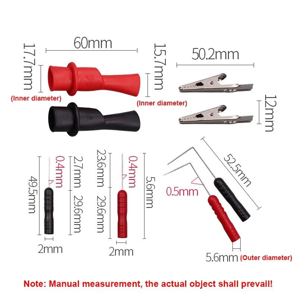 Universal Multimeter Probe Kit with Alligator Clips and Precision Test Leads