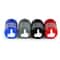 LED Glow Tire Valve Caps Blue Aluminum Universal Car Wheel Lights