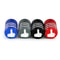 LED Glow Tire Valve Caps Blue Aluminum Universal Car Wheel Lights