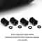 Premium Metal Tire Valve Caps Set Universal Dustproof Car Valve Caps Black