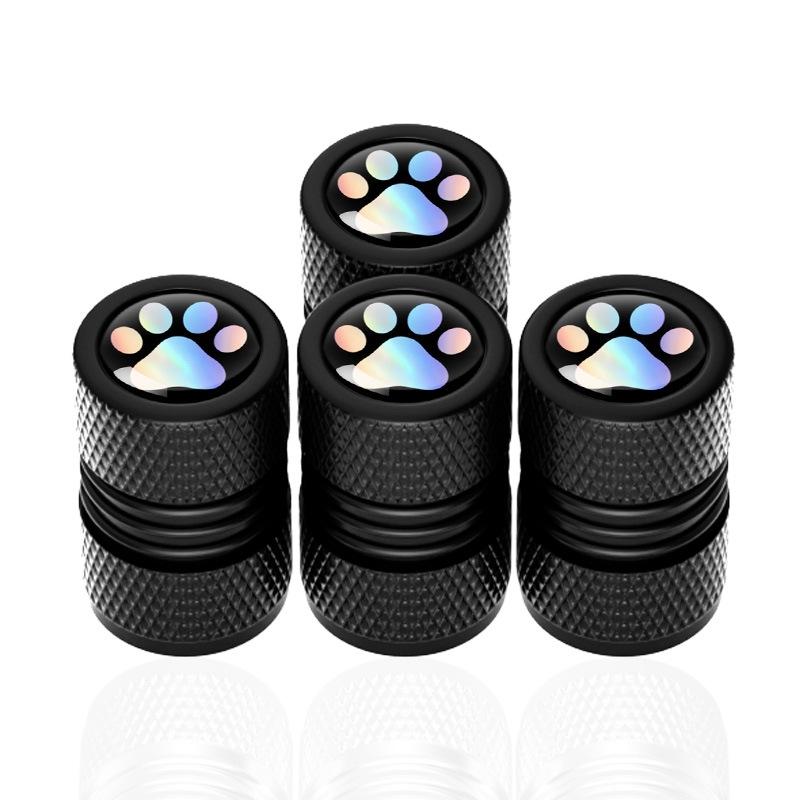 Bear Claw Metal Tire Valve Caps Set Durable Car Tire Valve Covers Anti Theft Protection