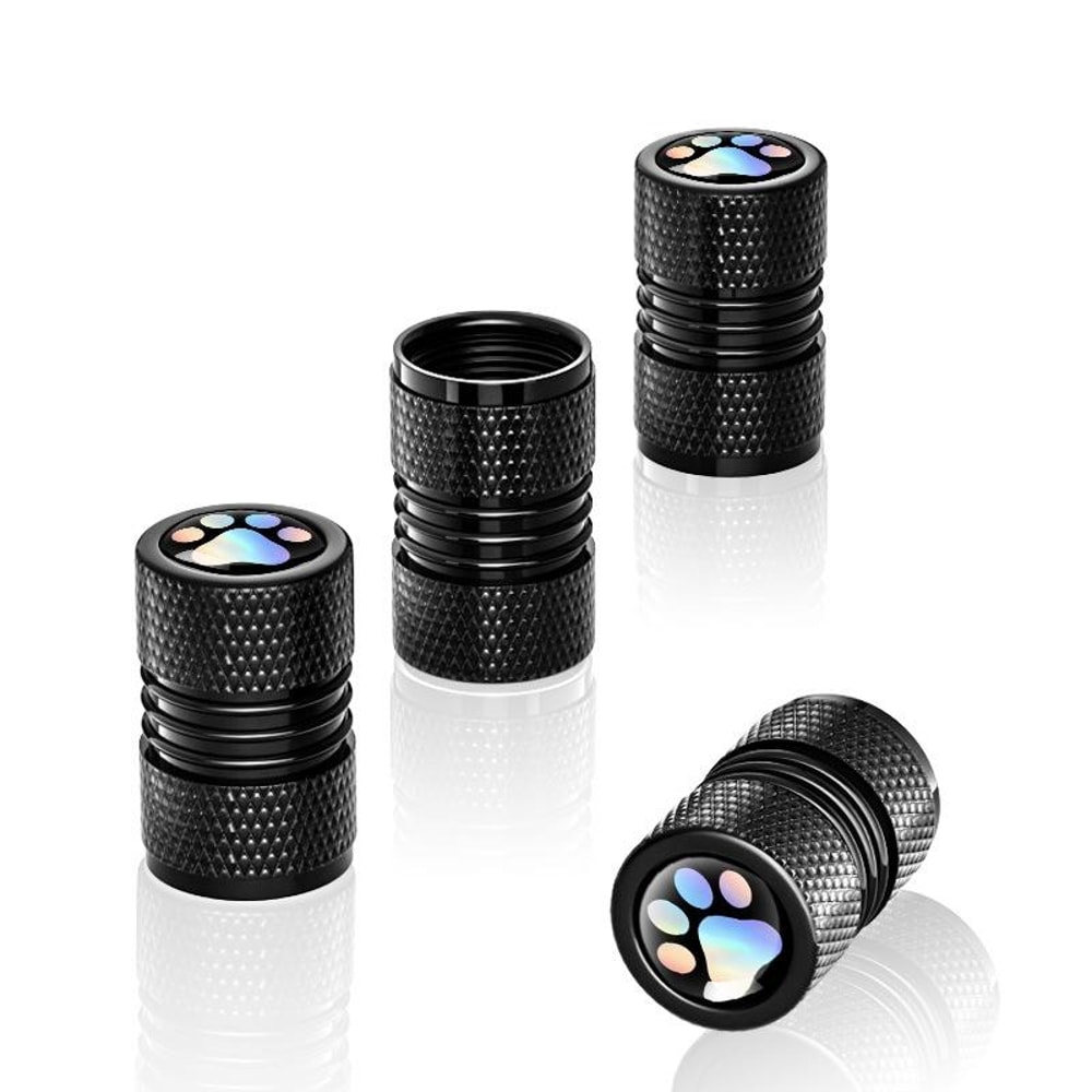 Bear Claw Metal Tire Valve Caps Set Durable Car Tire Valve Covers Anti Theft Protection