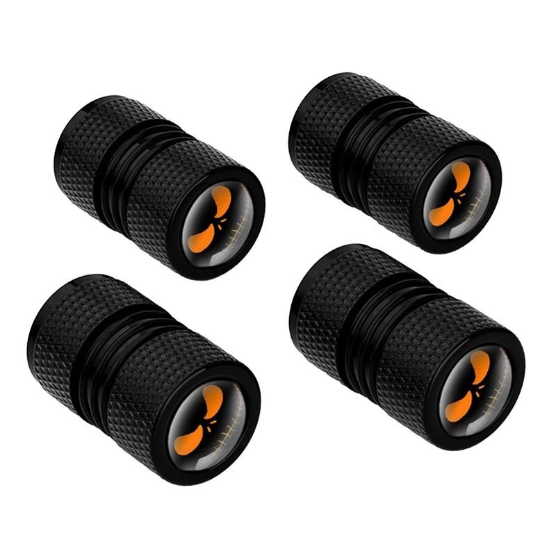 Ghost Lantern Tire Valve Caps Set Dustproof Car Tire Accessories Halloween Style