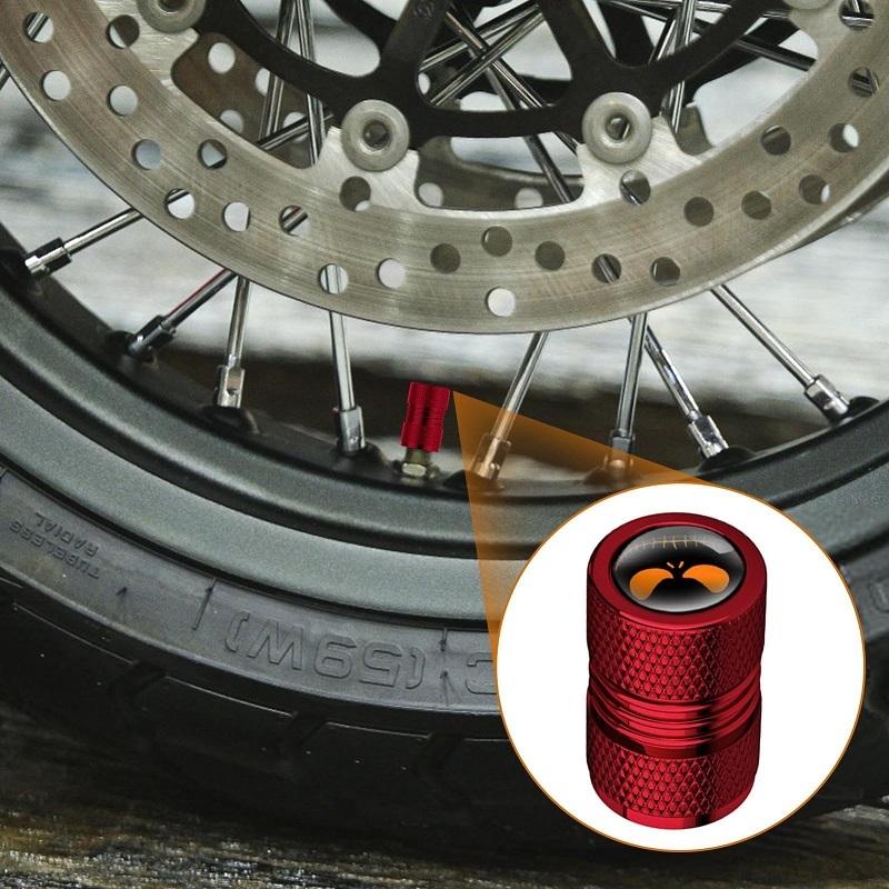 Ghost Lantern Tire Valve Caps Set Dustproof Car Tire Accessories Halloween Style