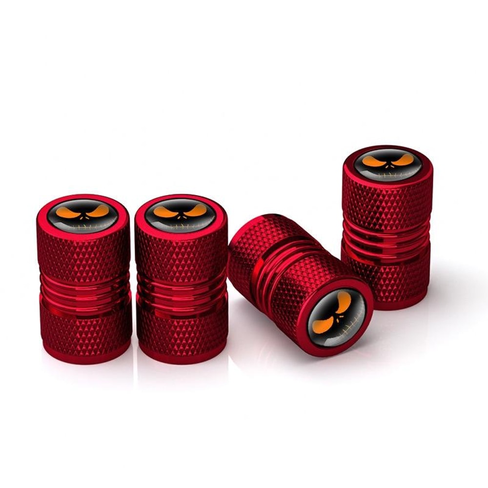 Ghost Lantern Tire Valve Caps Set Dustproof Car Tire Accessories Halloween Style