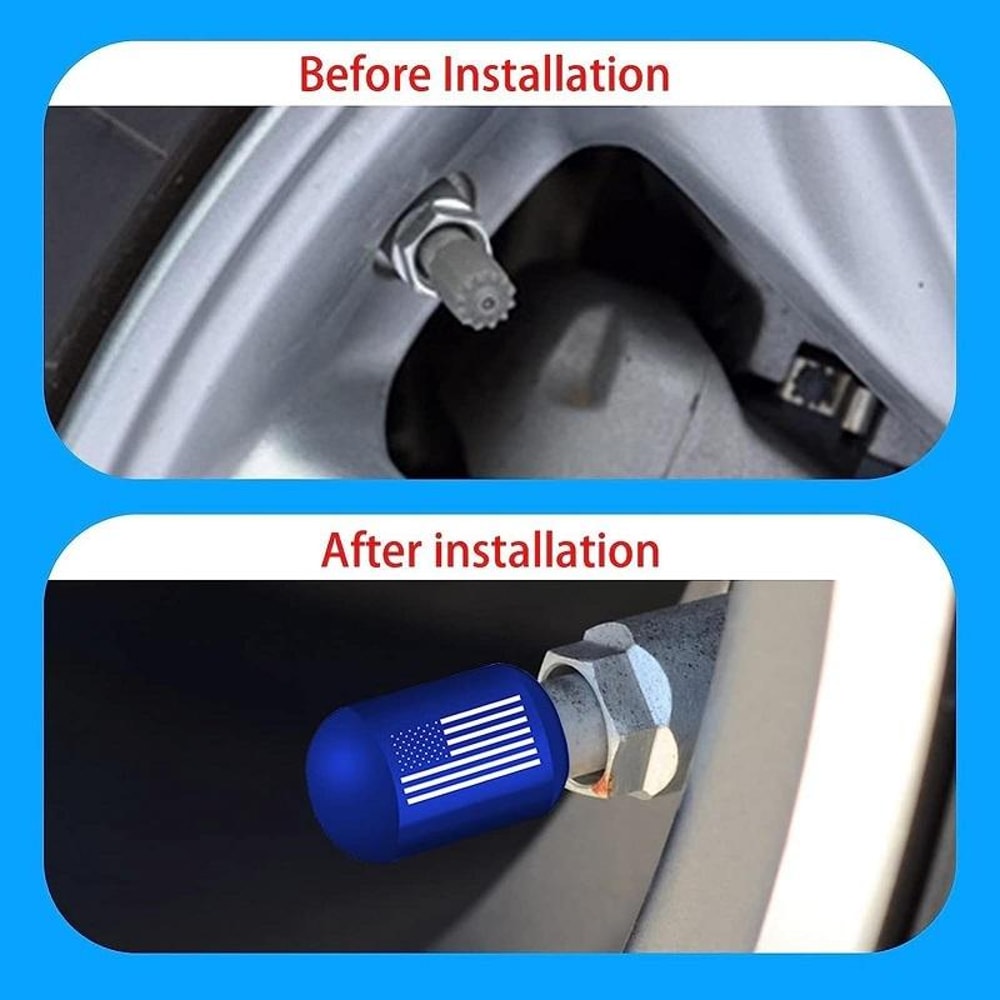 Premium Aluminum Tire Valve Caps Set Dustproof Universal Car Valve Caps Protection