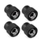 Skeleton Aluminum Tire Valve Caps 4pcs Universal Car Tire Valve Caps Decorative Black