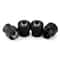 Skeleton Aluminum Tire Valve Caps 4pcs Universal Car Tire Valve Caps Decorative Black
