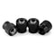 Skeleton Aluminum Tire Valve Caps 4pcs Universal Car Tire Valve Caps Decorative Black
