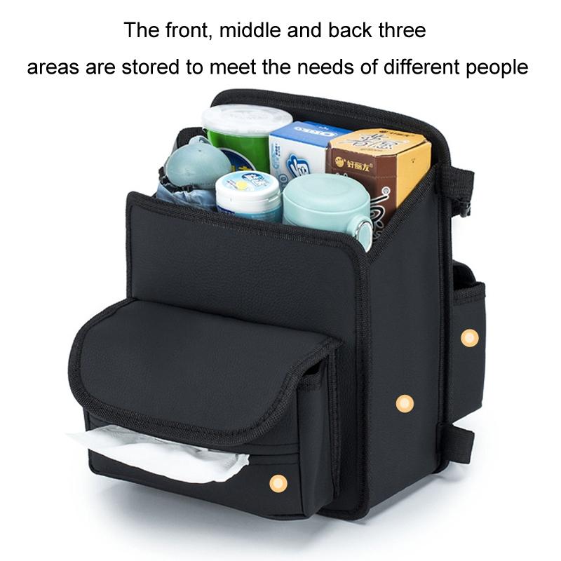 Car Seat Storage Bag & Car Seat Back Organizer with Tissue Box Holder Mesh Car Organizer for Car Interior