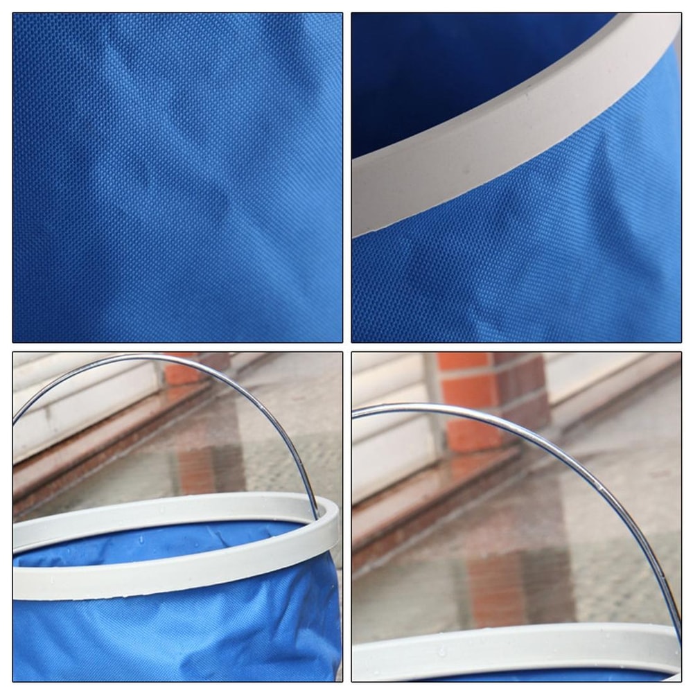Foldable Water Bucket Portable Camping Bucket Collapsible Oxford Cloth Bucket for Camping Car Wash Fishing