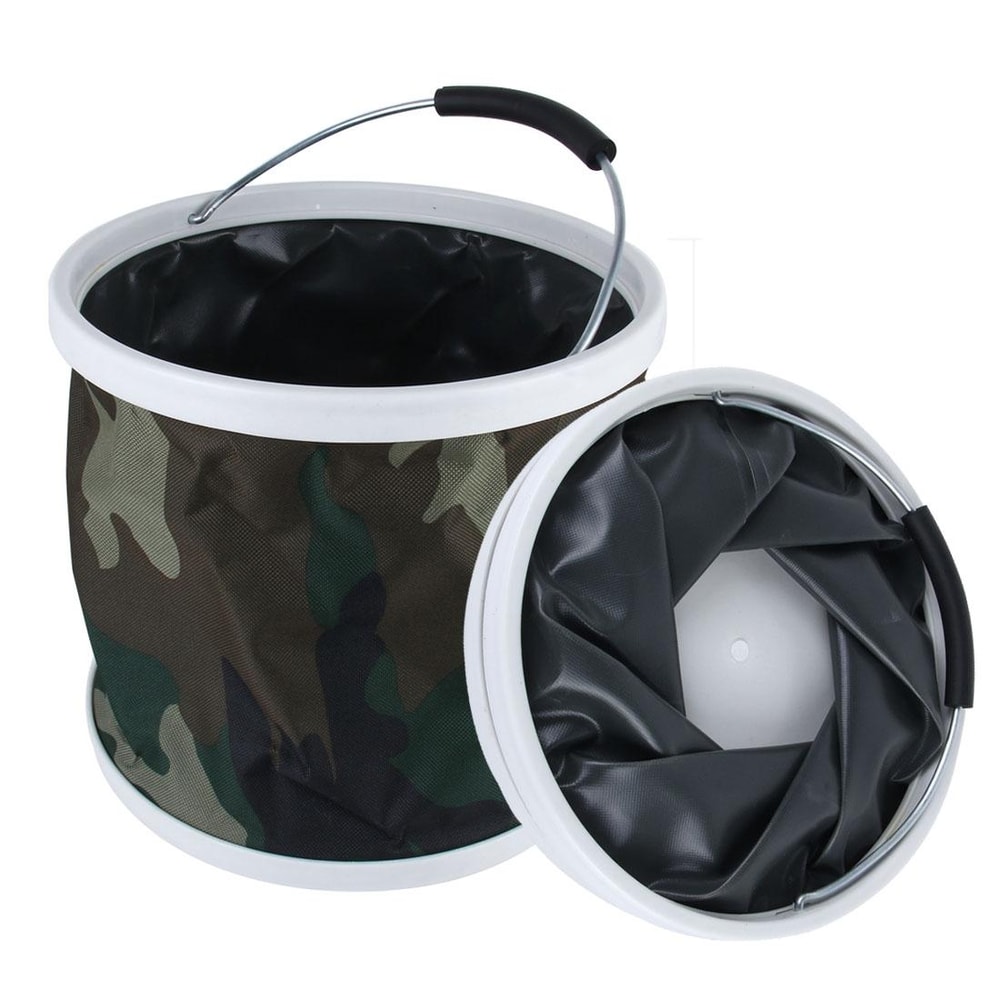 Foldable Water Bucket Portable Camping Bucket Collapsible Oxford Cloth Bucket for Camping Car Wash Fishing