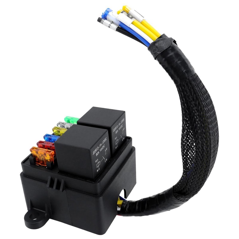 Motorcycle Fuse Box with Starter Relay Waterproof Fuse Box Relay Harness
