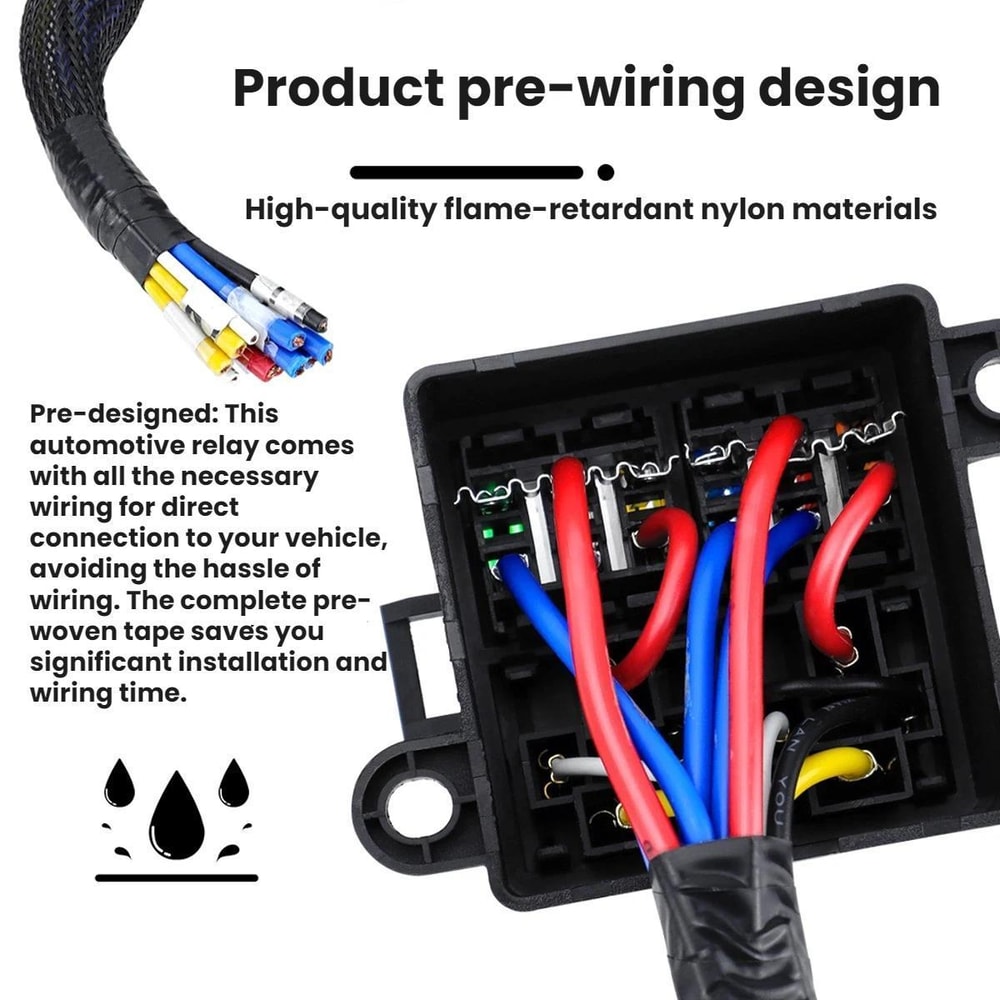 Motorcycle Fuse Box with Starter Relay Waterproof Fuse Box Relay Harness